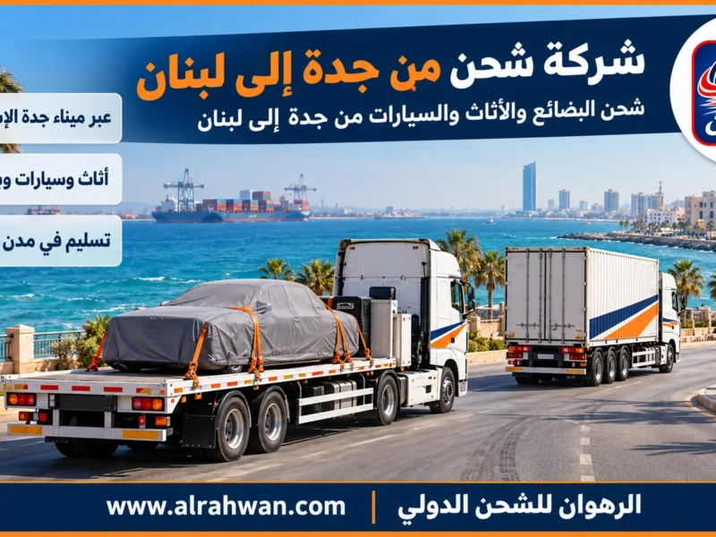 شركة شحن من جدة إلى لبنان | 0568829975 ◈ تحميل مباشر من الميناء وشحن سيارات
