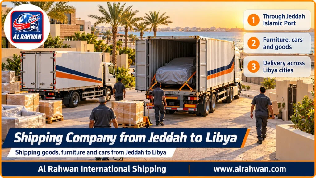 Shipping Company from Jeddah to Libya | 0568829975 ◈ Sea Freight Shipping and Car Shipping