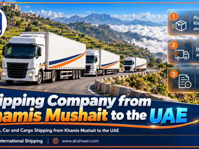 Shipping Company from Khamis Mushait to the UAE | 0568829975 ◈ Air Freight via Abha and Car Shipping by Road