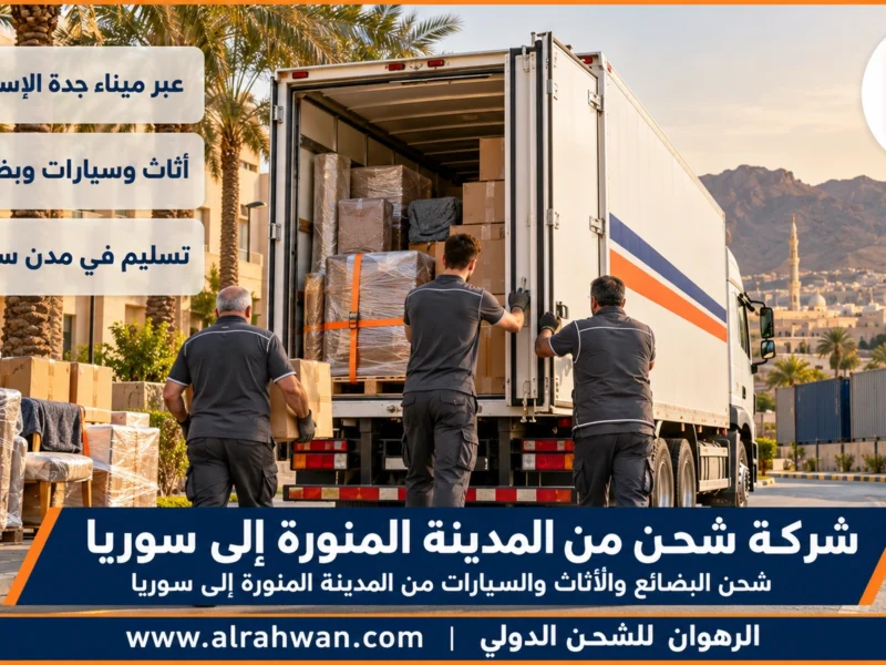 شركة شحن من المدينة المنورة إلى سوريا | 0568829975 ◈ نقل بحري عبر جدة واللاذقية مع شحن سيارات مُراجَع