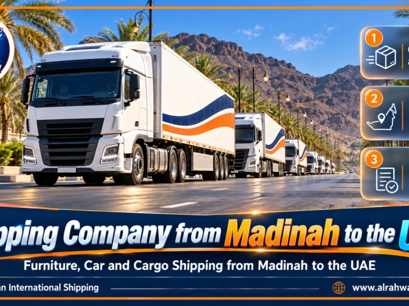 Shipping Company from Madinah to the UAE | 0568829975 ◈ Parcel and Car Shipping from Your Door