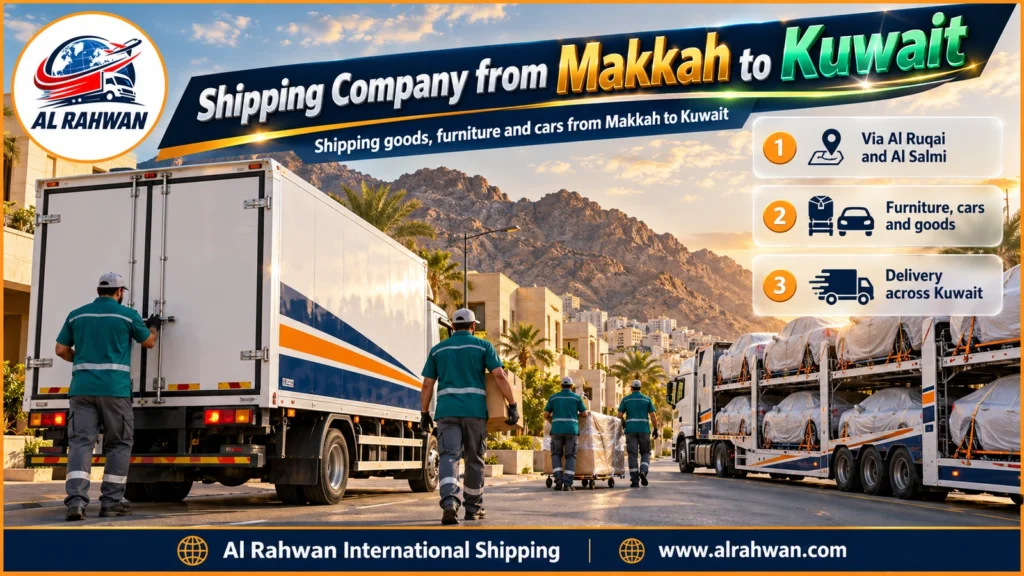 Shipping Company from Makkah to Kuwait | 0568829975 ◈ Luggage and Gift Shipping with Car Shipping from Makkah