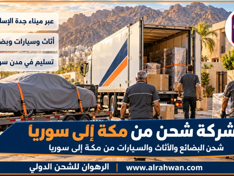 شركة شحن من مكة إلى سوريا | 0568829975 ◈ نقل بحري عبر جدة واللاذقية مع شحن سيارات مُراجَع