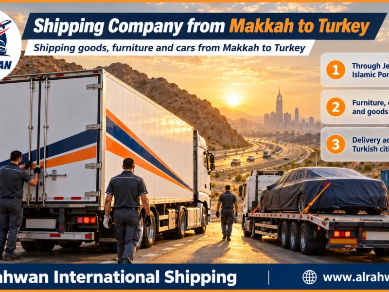 Shipping Company from Makkah to Turkey | 0568829975 ◈ Sea Freight via Jeddah with Conditional Car Shipping