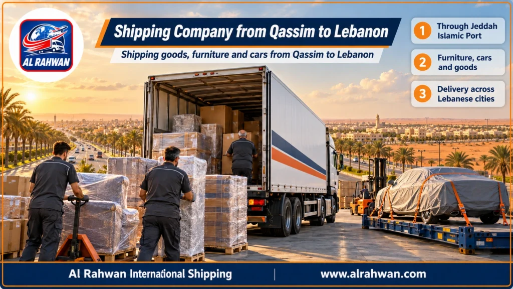 Shipping Company from Qassim to Lebanon | 0568829975 ◈ Ocean Shipping via Jeddah & Car Shipping