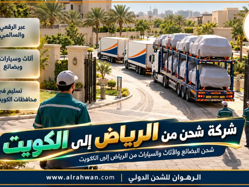 شركة شحن من الرياض إلى الكويت | 0568829975 ◈ شحن بري عبر الرقعي والسالمي وشحن سيارات من الرياض