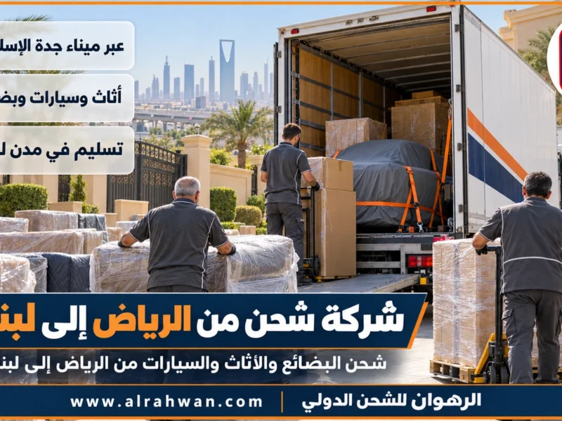 شركة شحن من الرياض إلى لبنان | 0568829975 ◈ نقل بحري عبر جدة وشحن سيارات