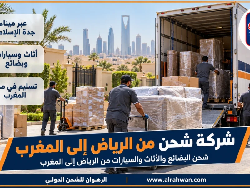 شركة شحن من الرياض إلى المغرب | 0568829975 ◈ نقل داخلي منظم إلى جدة وشحن سيارات