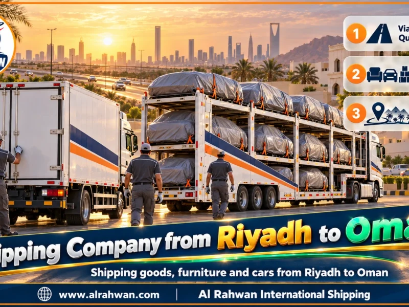 Shipping Company from Riyadh to Oman | 0568829975 ◈ Road Freight from Riyadh across the Empty Quarter with Car Shipping