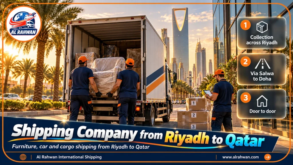 Shipping Company from Riyadh to Qatar | 0568829975 ◈ Regular Road Freight and Car Shipping from Riyadh