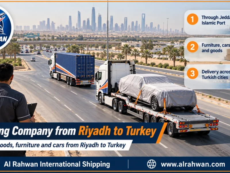 Shipping Company from Riyadh to Turkey | 0568829975 ◈ Inland Transfer to Jeddah and Car Shipping to Turkey