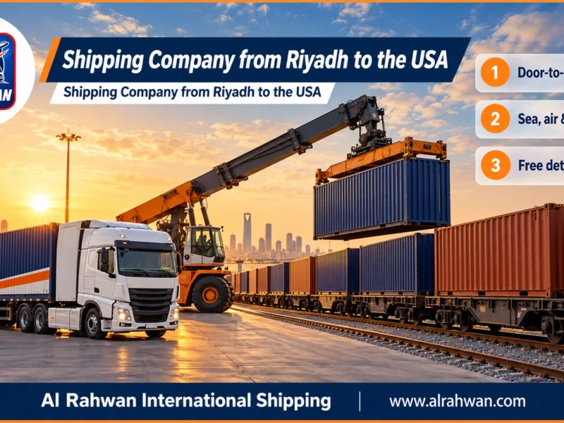 Shipping Company from Riyadh to the USA | 0568829975 ◈ Trusted Sea, Air & Car Shipping