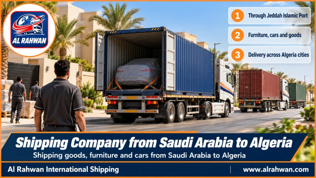 Shipping Company from Saudi Arabia to Algeria | 0568829975 ◈ Precise Customs Clearance and Car Shipping