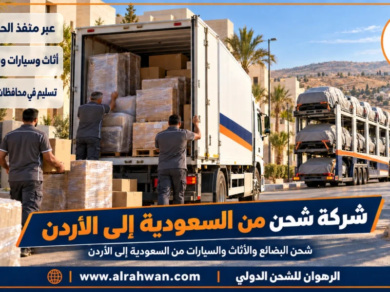 شركة شحن من السعودية إلى الأردن | 0568829975 ◈ نقل بري عبر منفذ الحديثة وشحن سيارات إلى كل المحافظات