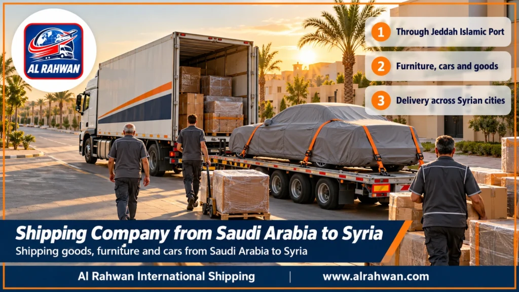 Shipping Company from Saudi Arabia to Syria | 0568829975 ◈ Reliable Sea, Air and Car Shipping to Latakia and Damascus
