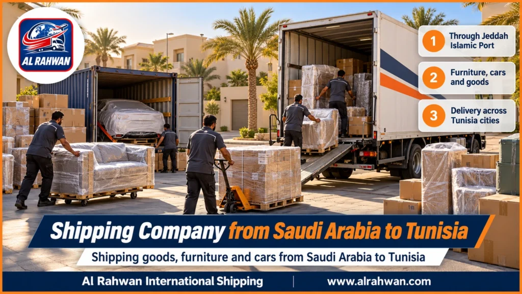 Shipping Company from Saudi Arabia to Tunisia | 0568829975 ◈ Sea Freight Shipping and Car Shipping