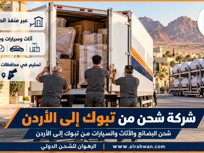 شركة شحن من تبوك إلى الأردن | 0568829975 ◈ أقصر مسار سعودي إلى الأردن وشحن سيارات
