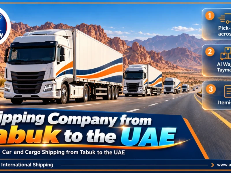 Shipping Company from Tabuk to the UAE | 0568829975 ◈ Container and Car Shipping from the North