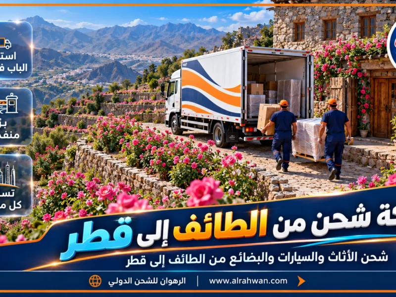 شركة شحن من الطائف إلى قطر | 0568829975 ◈ شحن منتجات الطائف وشحن سيارات