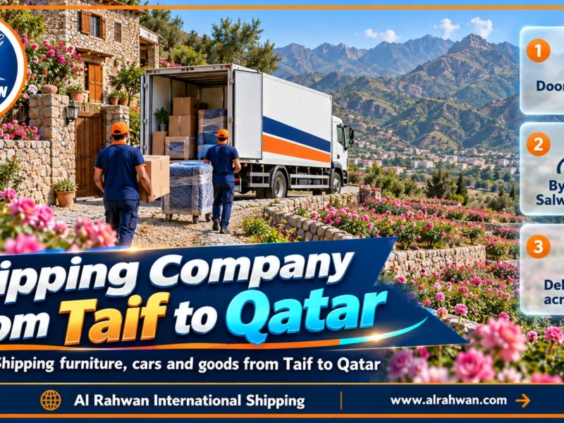 Shipping Company from Taif to Qatar | 0568829975 ◈ Goods and Car Shipping from Taif